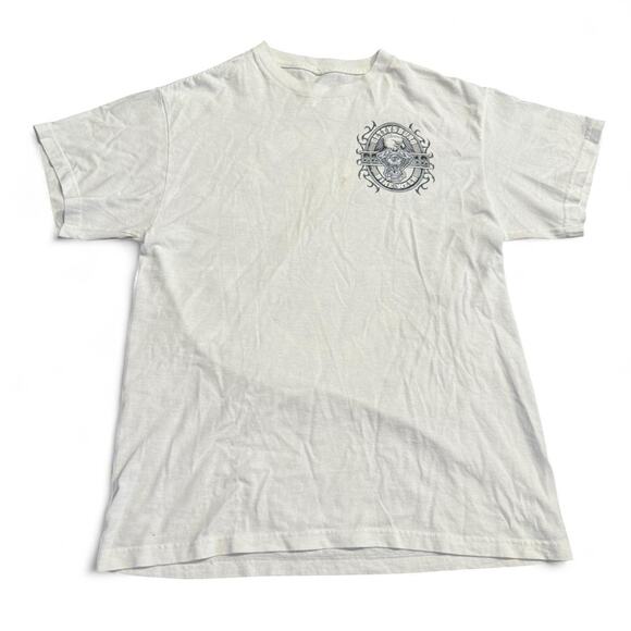 2010 Ghettysburg PA Bike Week Eagle Chopper Engine Black and White Graphic Shirt - Picture 3 of 7